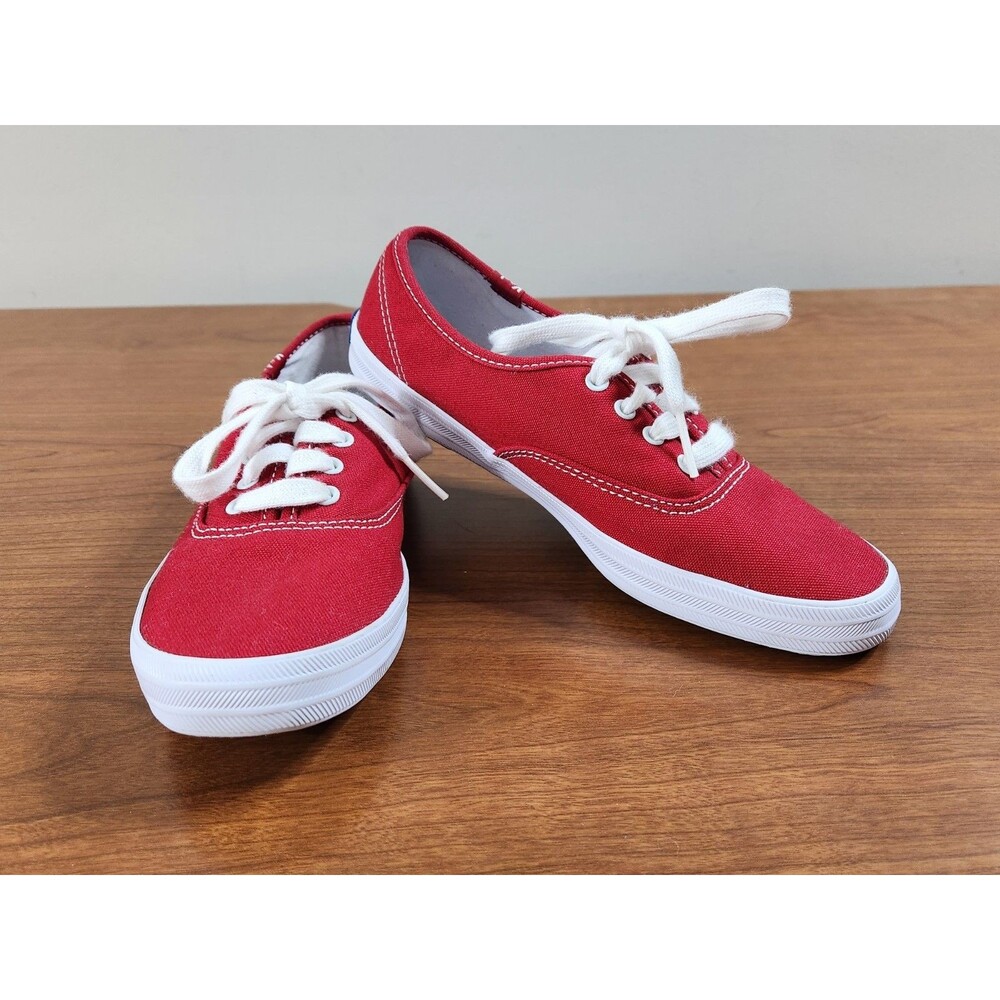 Keds Ladies Red Champion Original Lace-Up Canvas Sneakers ~ Size 5.5M